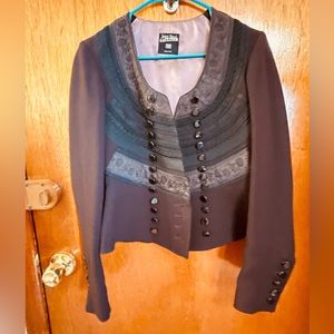 Jean Paul Gaultier Femme brown crop blazer